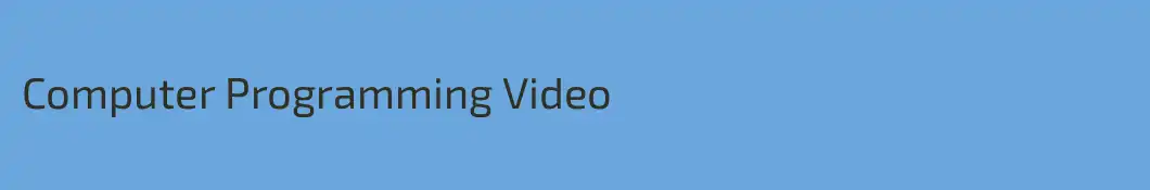 Computer Programming Video